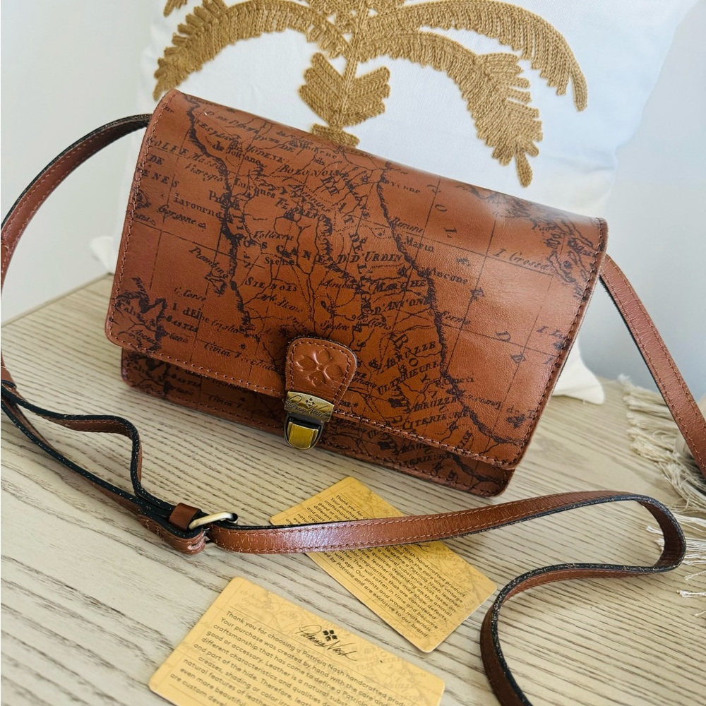Patricia Nash Laurentina Leather Crossbody Purse Style S1466418 Color Riot Rust